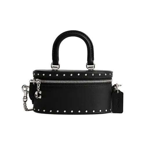 COACH Trail Коровья кожа Сумка Сумка через плечо Сумка через плечо Маленькая Женская Черная