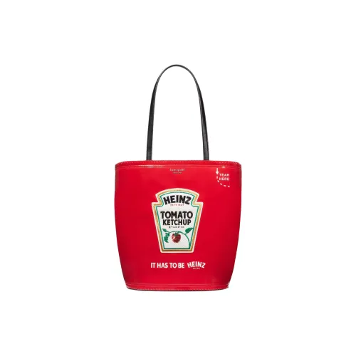 Kate Spade X HEINZ Сумка из синтетической кожи Tote Сумка для покупок Сумка через плечо Женская Томатный соус Красный