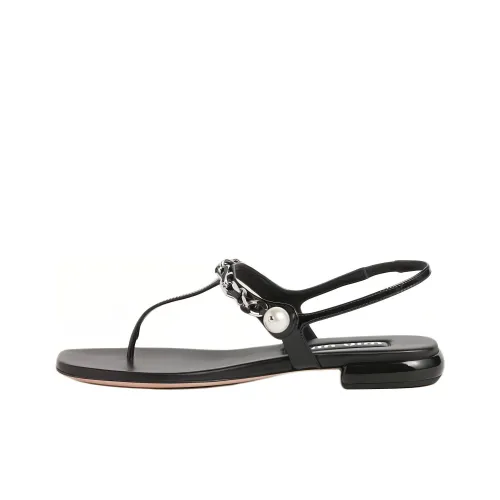 MIU MIU One Ремешок Сандалии Женские Черные