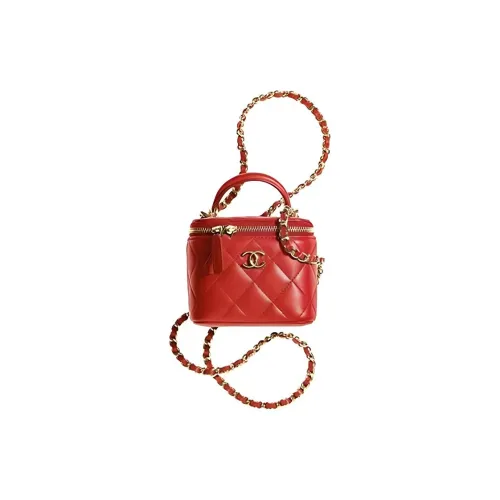 CHANEL Sheepskin And Gold Metal Box Bag Shoulder Bag Mini Women's Red CHANEL Овчина и Золото Металл Коробка Сумка Сумка через плечо Мини Женская Красная