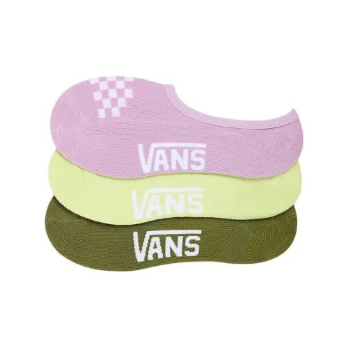 VANS Зеленый+Светло-зеленый+Розовый 3 шт Женские No Show Носки