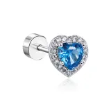 Серьги-гвоздики в форме сердца