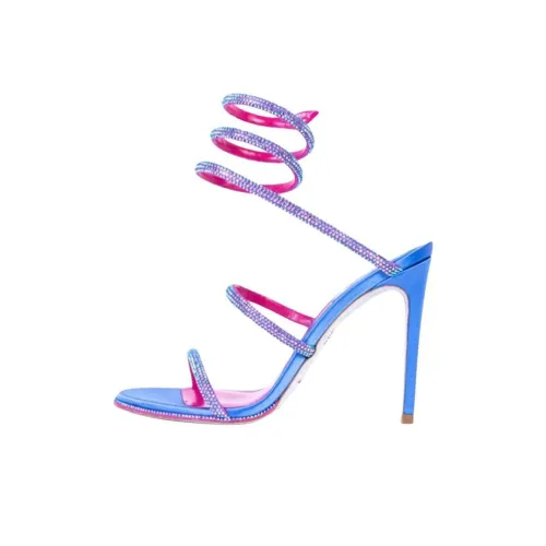 RENE CAOVILLA Cleo One Sandals Strap 10,5cm Women's Blue РЕНЕ CAOVILLA Cleo One Сандалии Ремешок 10,5 см Женский Синий