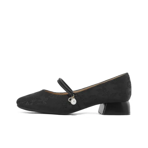 Daphne Грубый каблук Туфли Мэри Джейн Женские