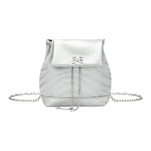 JANE KLAIN Рюкзак из синтетической кожи стандартный унисекс серебристый черный