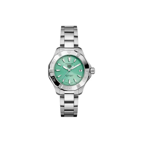 TAG HEUER Солнечный Кварцевый Movement Унисекс Коллекция Aquaracer Часы 34 мм Зеленые