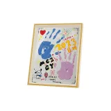 10-дюймовая рамка для фотографий с 3D-эффектом из дерева + 2 упаковки бумаги + 12 цветов краски + 2 шт. кисти