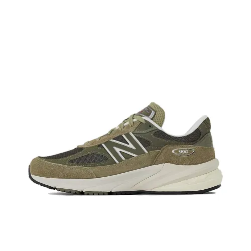 New Balance NB 990 V6 Амортизаторы Slip-Resistant Дышащий Низкий Топ Повседневные Городские Коммутирующие Беговые кроссовки Унисекс Коричневый