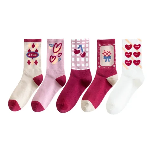 MIZU Носки Crew Женские 5 пар смешанные цвета