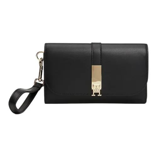 Tommy Hilfiger Полиуретан Браслет Кошелек Стандартный Женский Черный