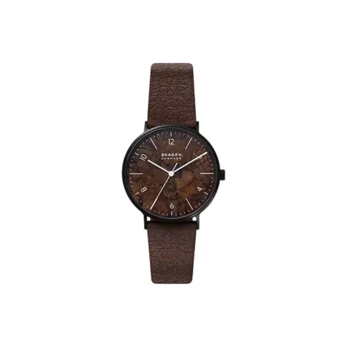 SKAGEN AAREN NATURALS Collection Мужские часы Кварцевый механизм Кожаный ремешок 40 мм Коричневый циферблат Часы