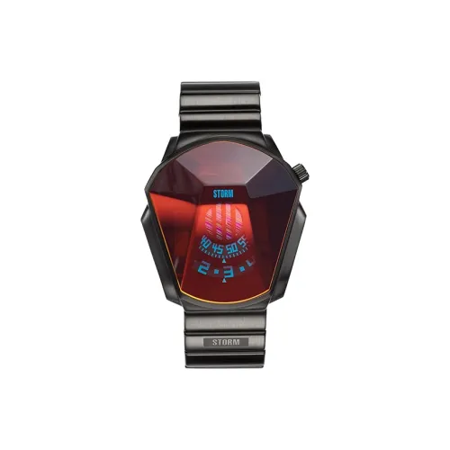 STORM DARTH Collection Кварцевые мужские наручные часы механизм ремешок из нержавеющей стали красный циферблат