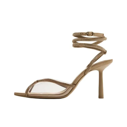 ZARA Римские сандалии Песочно-коричневые Женские