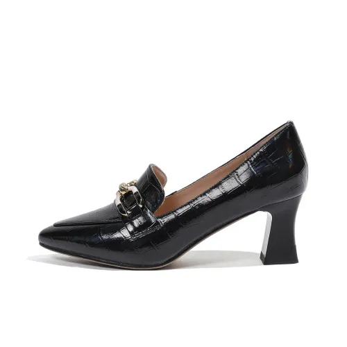 Mulinsen Лоферы 6 см Женские Черные