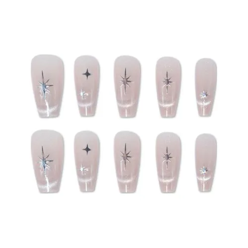 MAXFINE Yue HUA False Nail Trapezoidal Телесный цвет Градиентный 28 мм