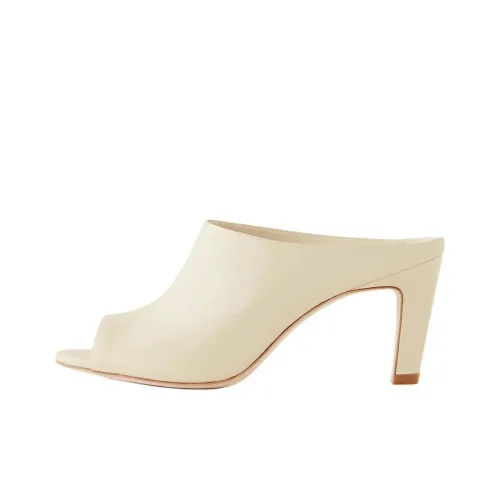 Reformation Шлепанцы 7,5 см Женские Бежевые