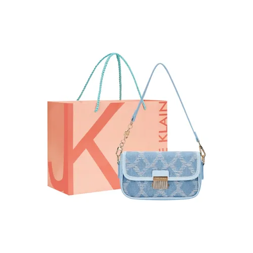 JANE KLAIN Холст Сумка через плечо Сумка на плечо Маленькая Женская Синяя Коричневая