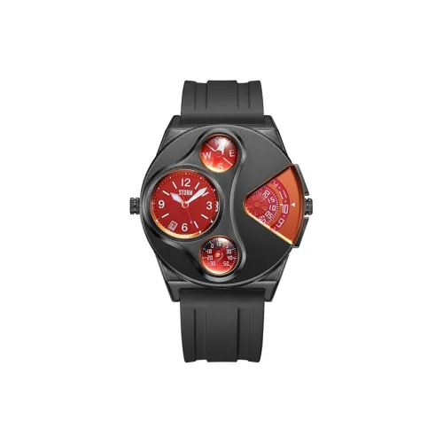 STORM V2 NAVIGATOR Collection Кварцевые Мужские Часы Смольный Ремешок Красный Циферблат Часы Мужские