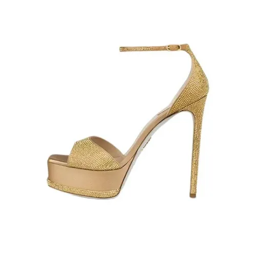 RENE CAOVILLA Anastasia One Strap Sandals 9cm Women's Gold РЕЙНЕ КАОВИЛЛА Anastasia One Ремешок Сандалии 9см Женские Золото
