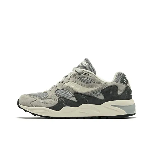 Saucony Grid Shadow 2 Беговые кроссовки Низкий верх Светло-серый, Темно-серый Унисекс