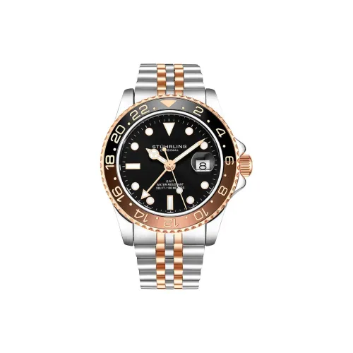 STUHRLING Кварцевый механизм Мужские часы 42mm*12mm*42mm Черный