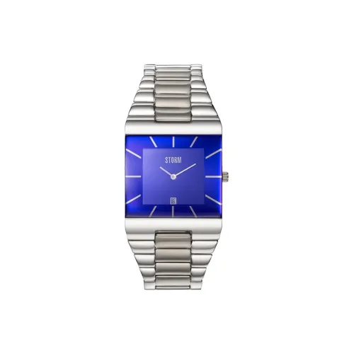 STORM OMARI XL Collection Мужские часы Кварцевый механизм Ремешок из нержавеющей стали Синий циферблат