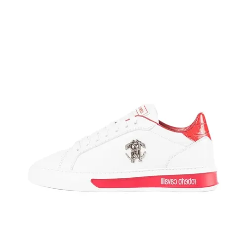Roberto Cavalli Низкие кроссовки для скейтбординга Мужские Красные Белые