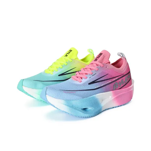 BYLEN Низкий топ беговые кроссовки унисекс несоответствующие цвета розовый и синий