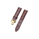 Коричневый ремешок, коричневая нить, золотистый оттенок, застежка [только ремешок + инструмент для установки].