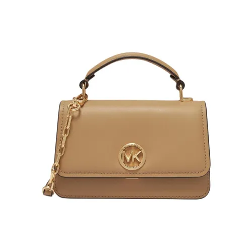 MICHAEL KORS Delancey Коровья кожа Одно плечо Ручная сумка Сумка через плечо Маленькая Женская CAMEL