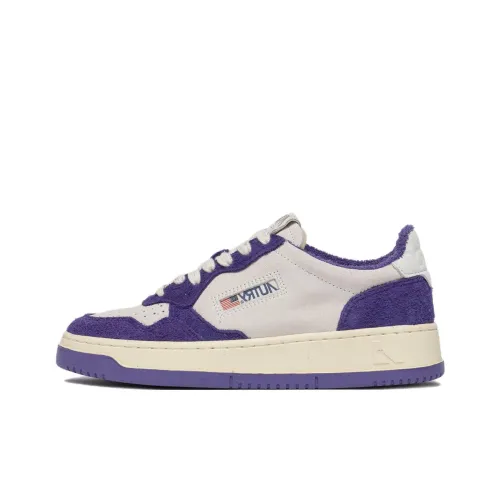 AUTRY Дышащие Низкие Кроссовки для Скейтбординга Женские Белые Фиолетовые