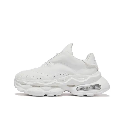 FAIRWHALE Толстая подошва Мужские кроссовки Чисто белый