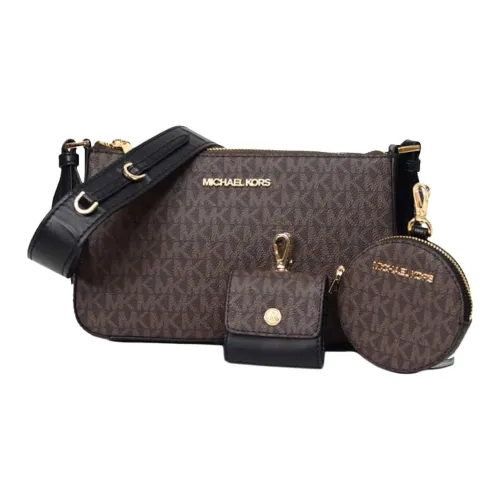 MICHAEL KORS MK Jet Set Travel Кожа Сумка через плечо Женская Черная Коричневая Многоцветная