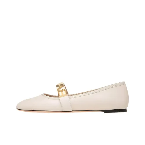 BALLY Туфли Mary Jane с плоской подошвой Женские Бежевые