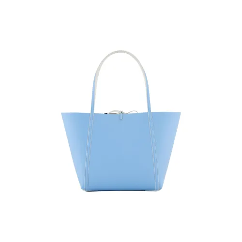 ARMANI EXCHANGE Полиуретан Тоут Сумка Сумка для покупок Комбинированная сумка Сумка на одно плечо Женская Синий Серый Белый