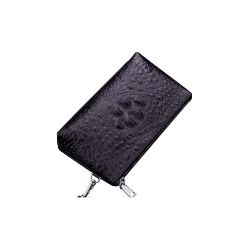 DOSRFINI Коровья кожа Повседневный Уличный стиль Крокодиловый узор Клатч Мужской Черный