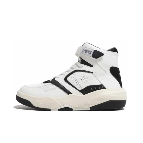 Конверс Accelerator Energy Wave MID Амортизация Износостойкий Высокий Топ Повседневная Обувь Унисекс Белый