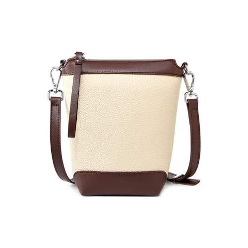 CARTELO Натуральная кожа Сумка через плечо Стандартная Женская Слоновая серый Молочный белый