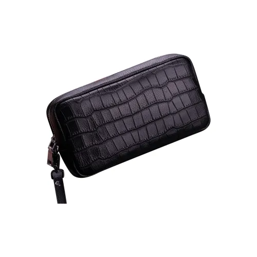 DOSRFINI Чехол для телефона из натуральной коровьей кожи нижняя застежка On клатч сумка обычный мужской черный