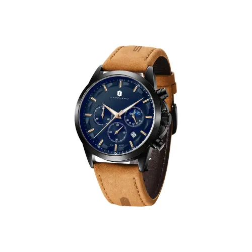 SAPPHERO Кварцевый механизм Мужские часы 42 мм Синий