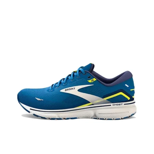 Brooks Ghost 15 Slip-Resistant Низкий Топ Беговые кроссовки Мужские Синий Зеленый