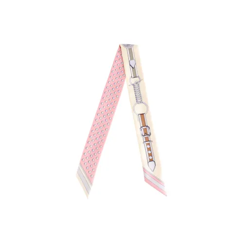 HERMES Маленький шелковый шарф для женщин розовый розовый