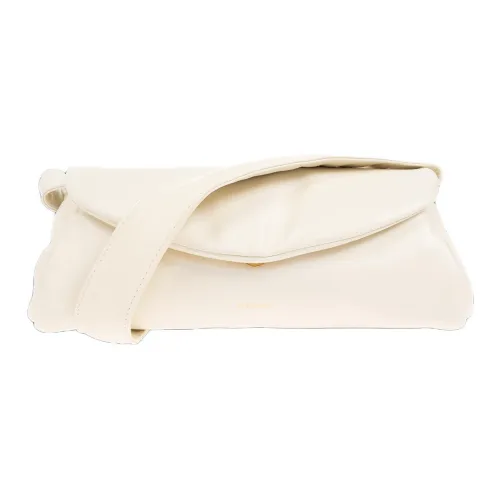JIL SANDER Cannolo Коровья кожа Сумка через плечо Женская Кремово-белая