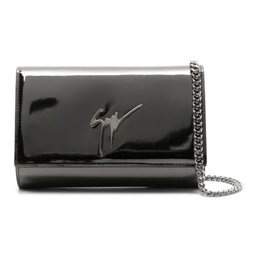 Giuseppe Zanotti GZ Телячья кожа Одно плечо Через плечо Клатч Женские Платина