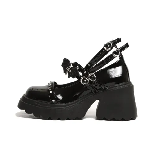 Moon Veil Mary Jane Shoes 8 см Женские Черные