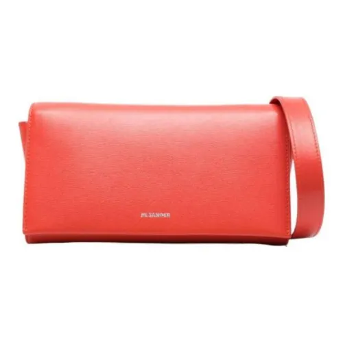 JIL SANDER Коровья кожа Портативная Сумка через плечо Сумка на плечо Женская Оранжевая Красная