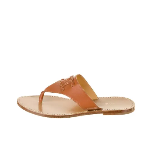 CELINE Шлепанцы Женские Коричневый