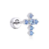 Серьги-гвоздики с крестом