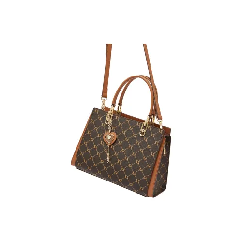 Geshiman ПВХ Сумка через плечо Сумка Большая Женская Кофейная Экрю