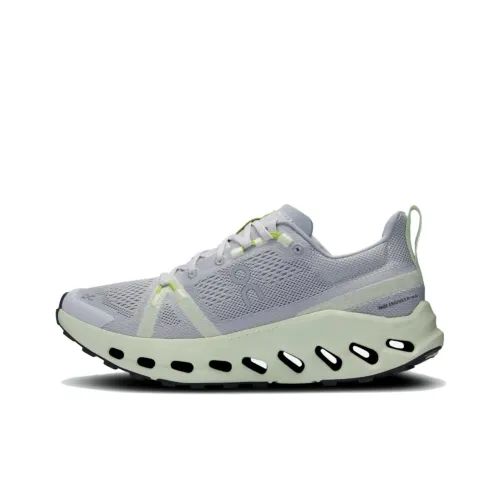 On Cloudsurfer Trail противоскользящие устойчивые к истиранию низкие кроссовки для бега по пересеченной местности женские серо-зеленые